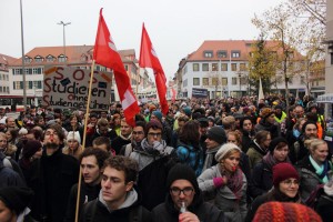 Rege Beteiligung bei der Demo gegen die Studiengebühren im Herbst 2012