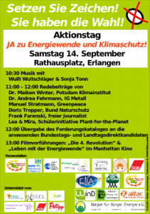 Flyer Aktionstag Energiewende Klimaschutz